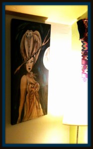 Owl Lady Painting in my Room